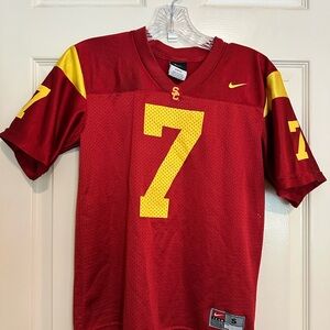 USC Nike Red and Yellow Boy’s Jersey - Size Small (8/10)